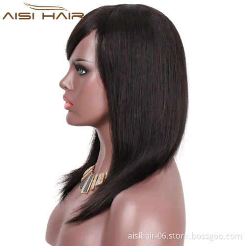 Aisi Hair Wholesales Top Quality Unprocessed Brazilian Human Hair Natural Long Straight Wigs For Black Women